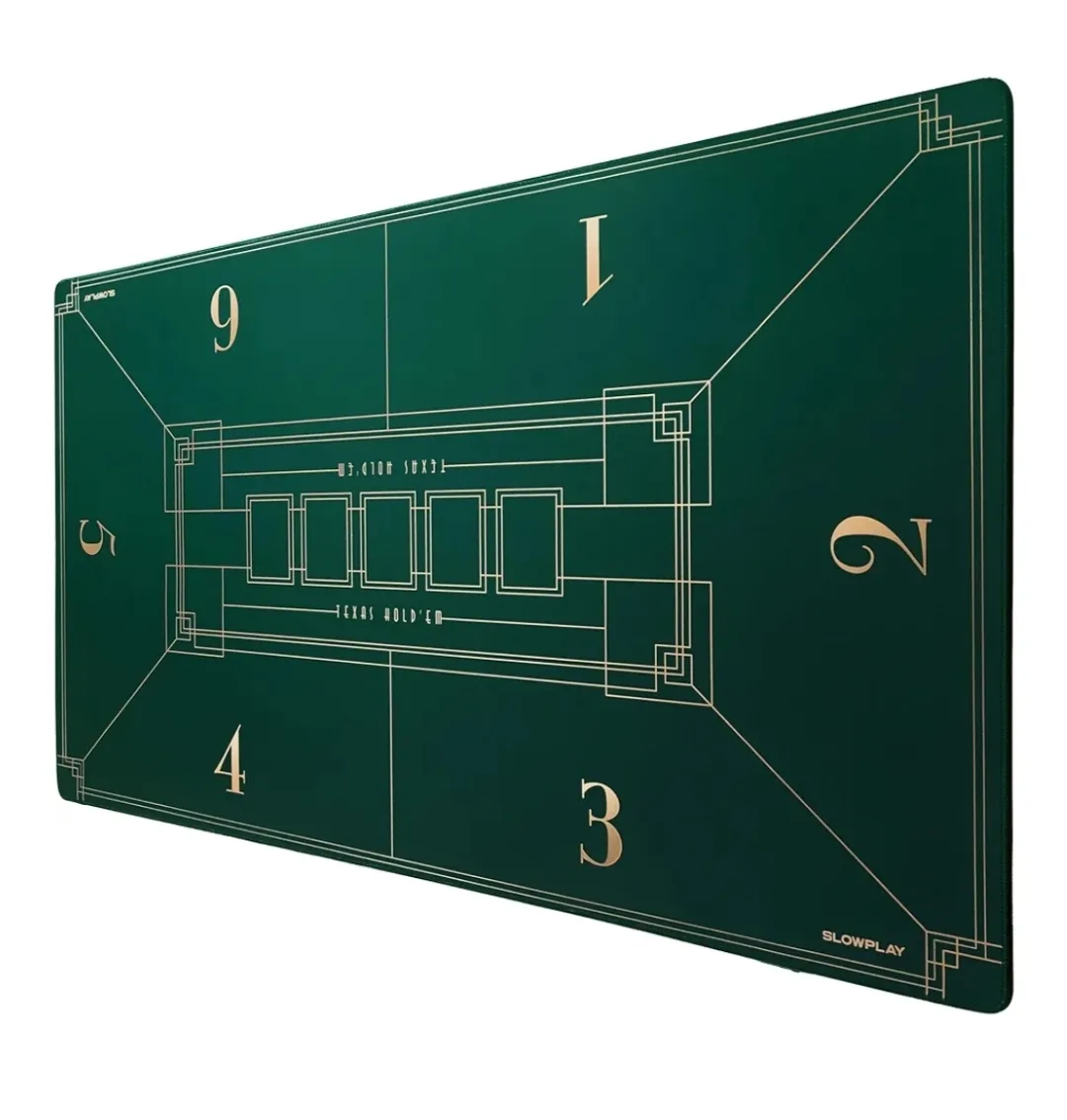 SLOWPLAY Texas Hold'em Poker Mat – 120x70cm Tabletop Surface thumbnail