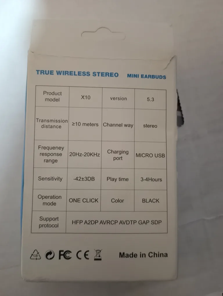 X10 True Wireless Stereo Mini Earbuds - Black image indicator(2)