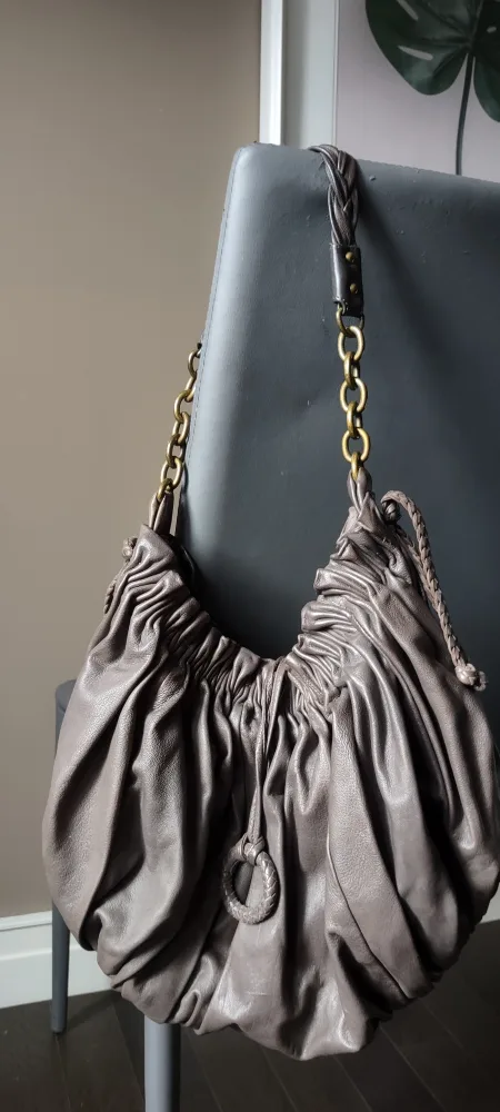 BCBGMAXAZRIA sofe  cowhide Hobo Bag image indicator(10)