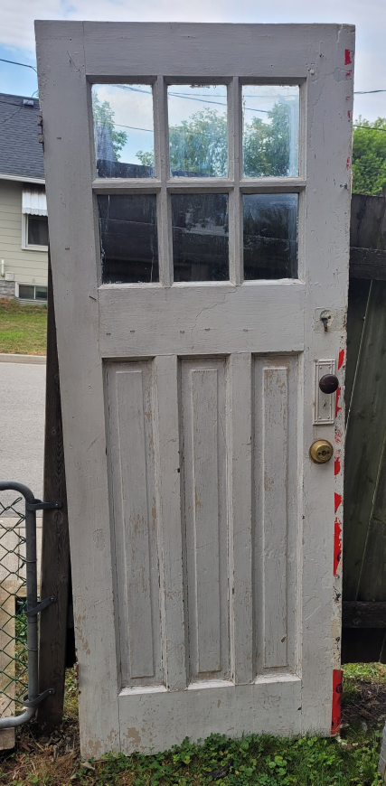 Used exterior wooden door - photo 2