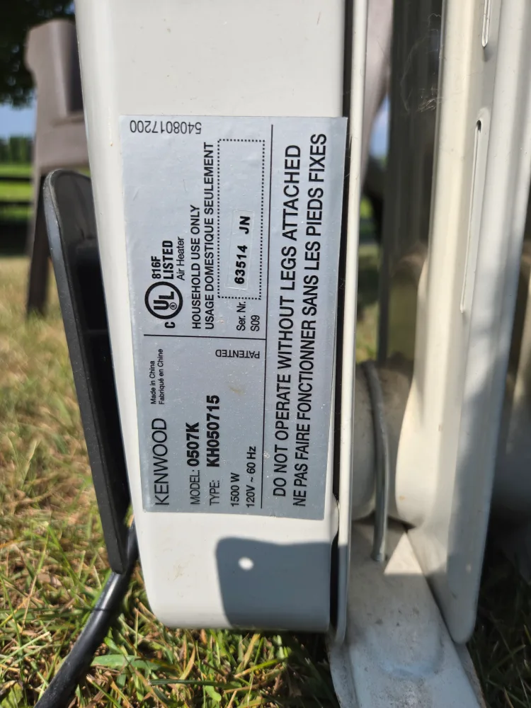 Kenwood 0507K Air Heater image indicator(3)