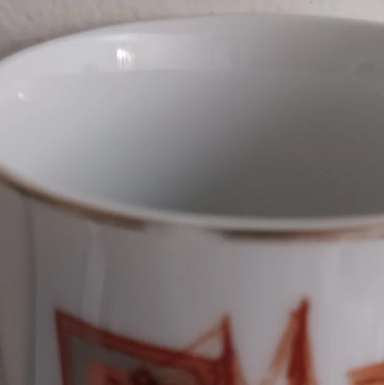 Set of 4 Vintage Gold rimmed Norman Rockwell Collector's mugs image indicator(9)