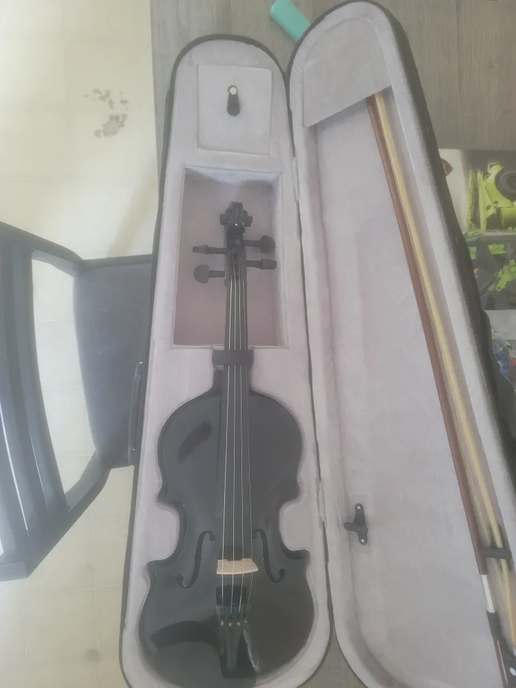 Black Violin with Case & Bow thumbnail