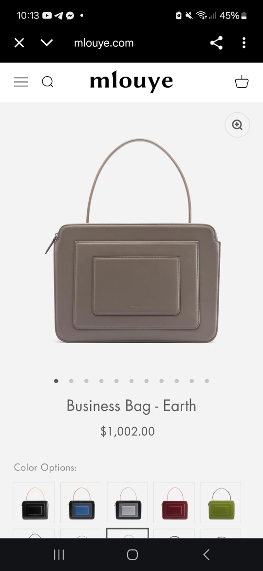 Mlouye Italian leather business Handbag