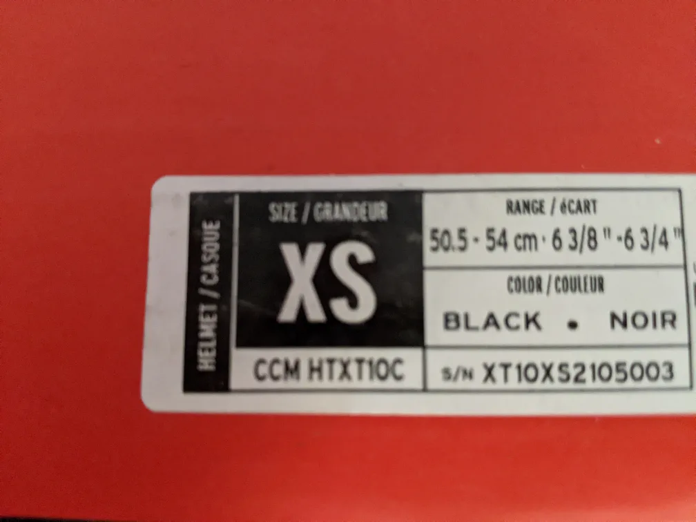 CCM HTX T10C Hockey Helmet - XS, Black image indicator(3)