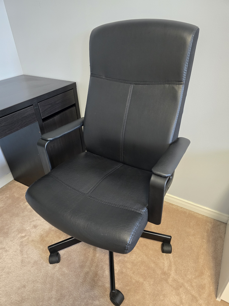 Black Office Table and Chair - photo 3