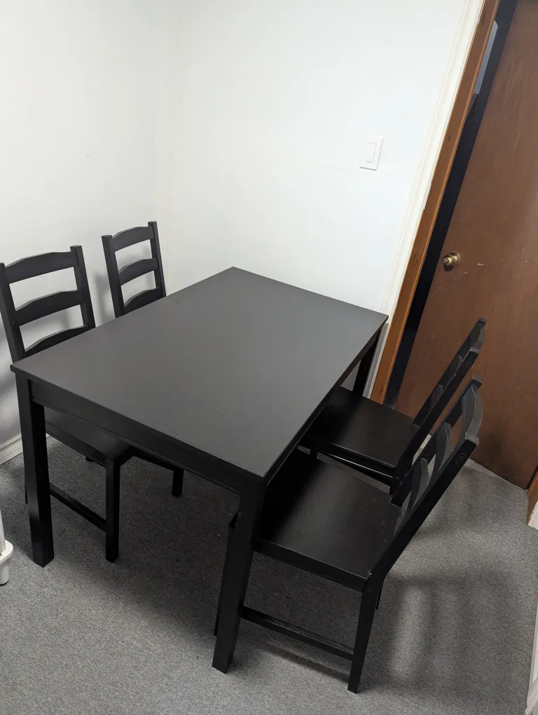 Black Dining Table with 4 Chairs image indicator(3)