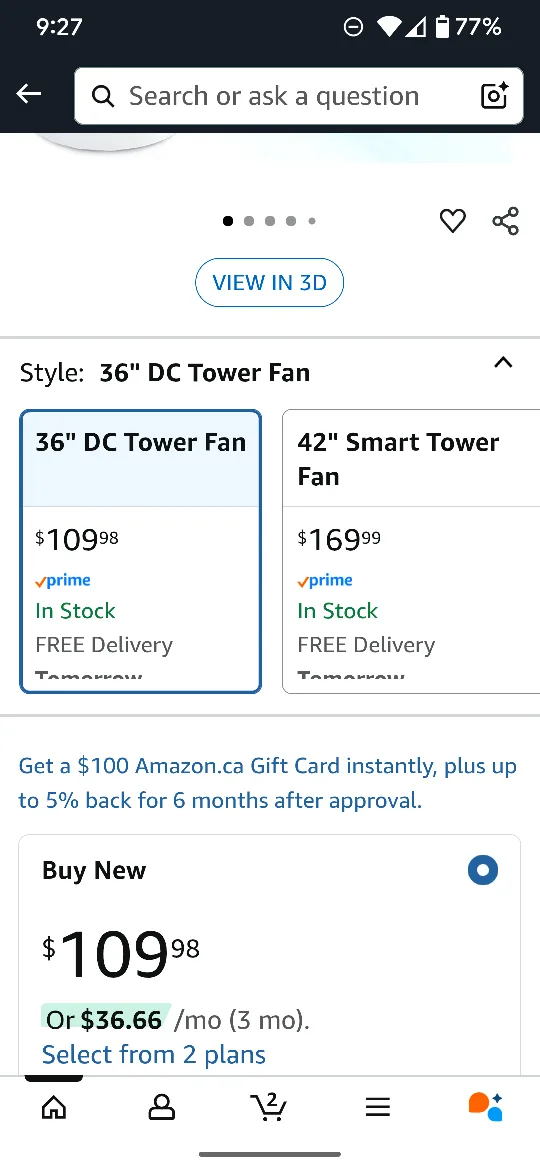 Levoit 36" Tower Fan image indicator(2)