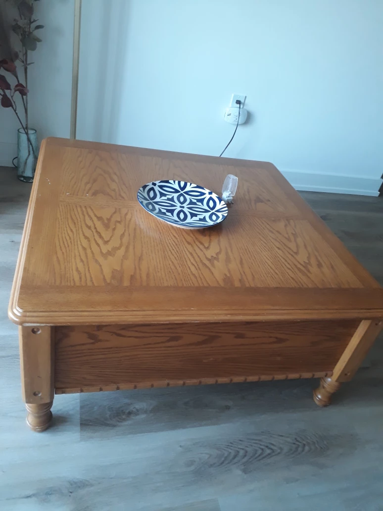 Wooden Coffee Table with Drawers - photo 3