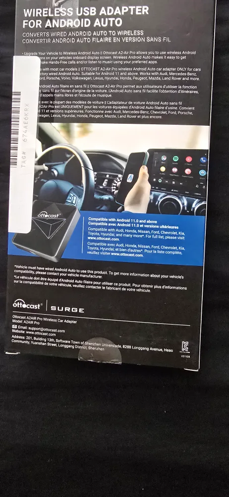 Ottocast Wireless Adapter for Android Auto image indicator(3)