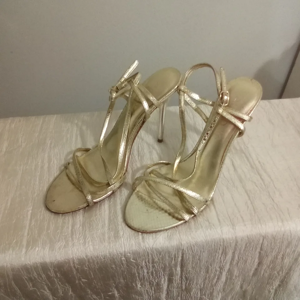 Gold Strappy Heels thumbnail