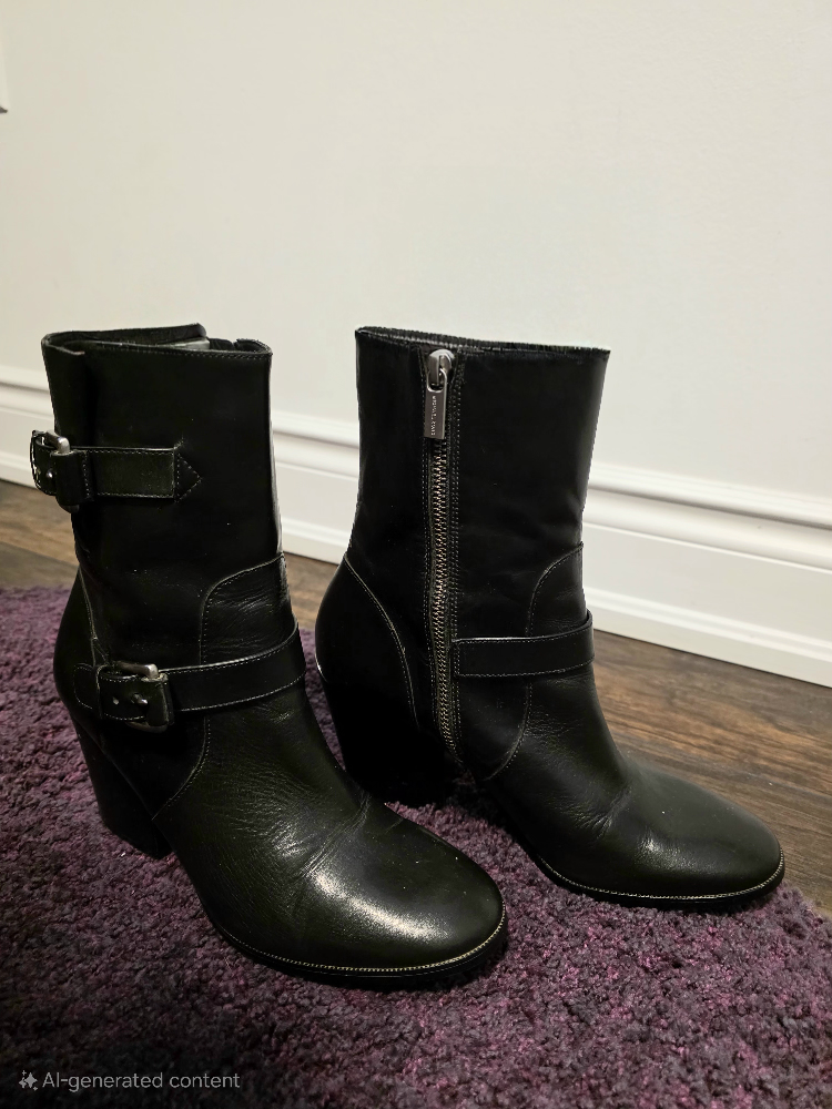 Michael Kors Black Leather Heeled Boots - photo 3