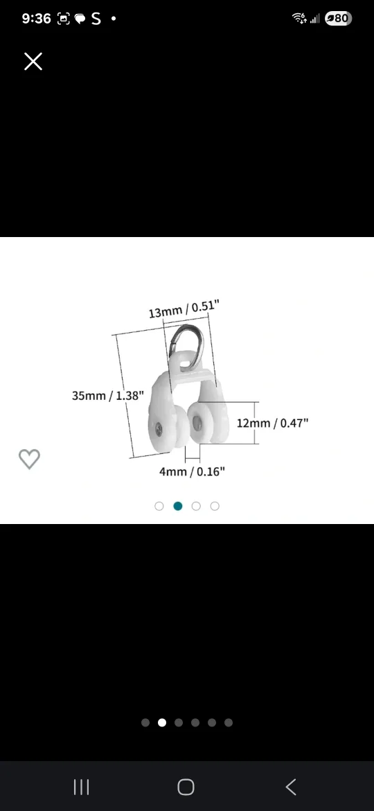 Curtain Track Roller Runners - White 50 pcs image indicator(2)