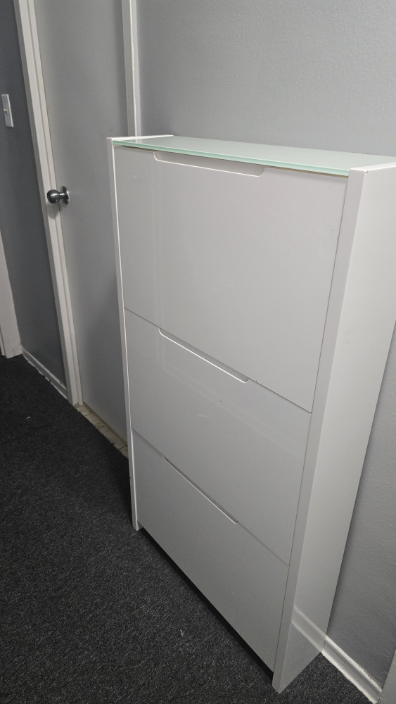White Shoe Storage Cabinet