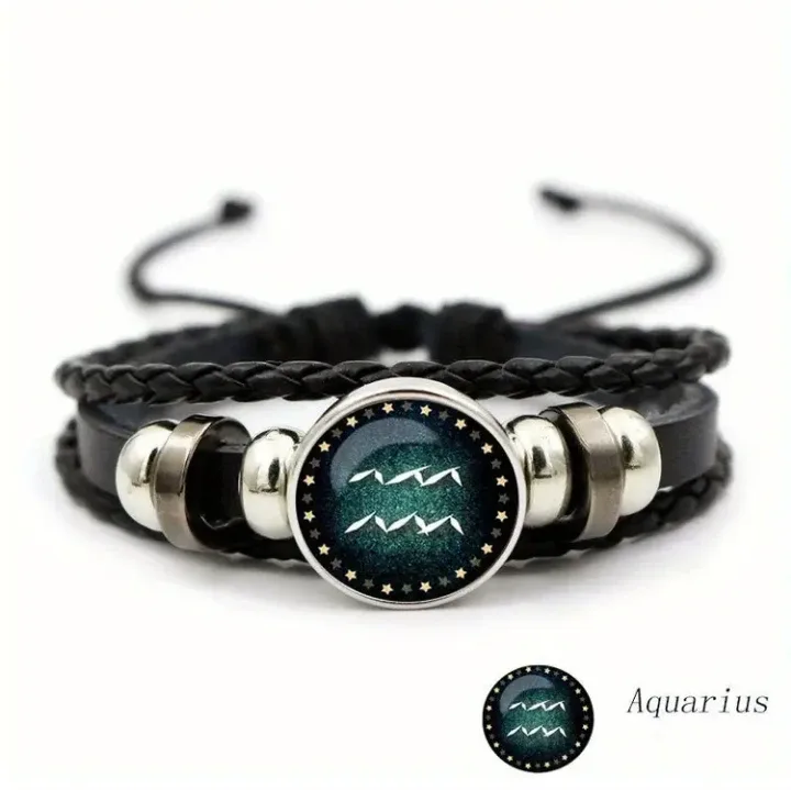 Vibrant Aquarius Zodiac Sign Bracelet thumbnail