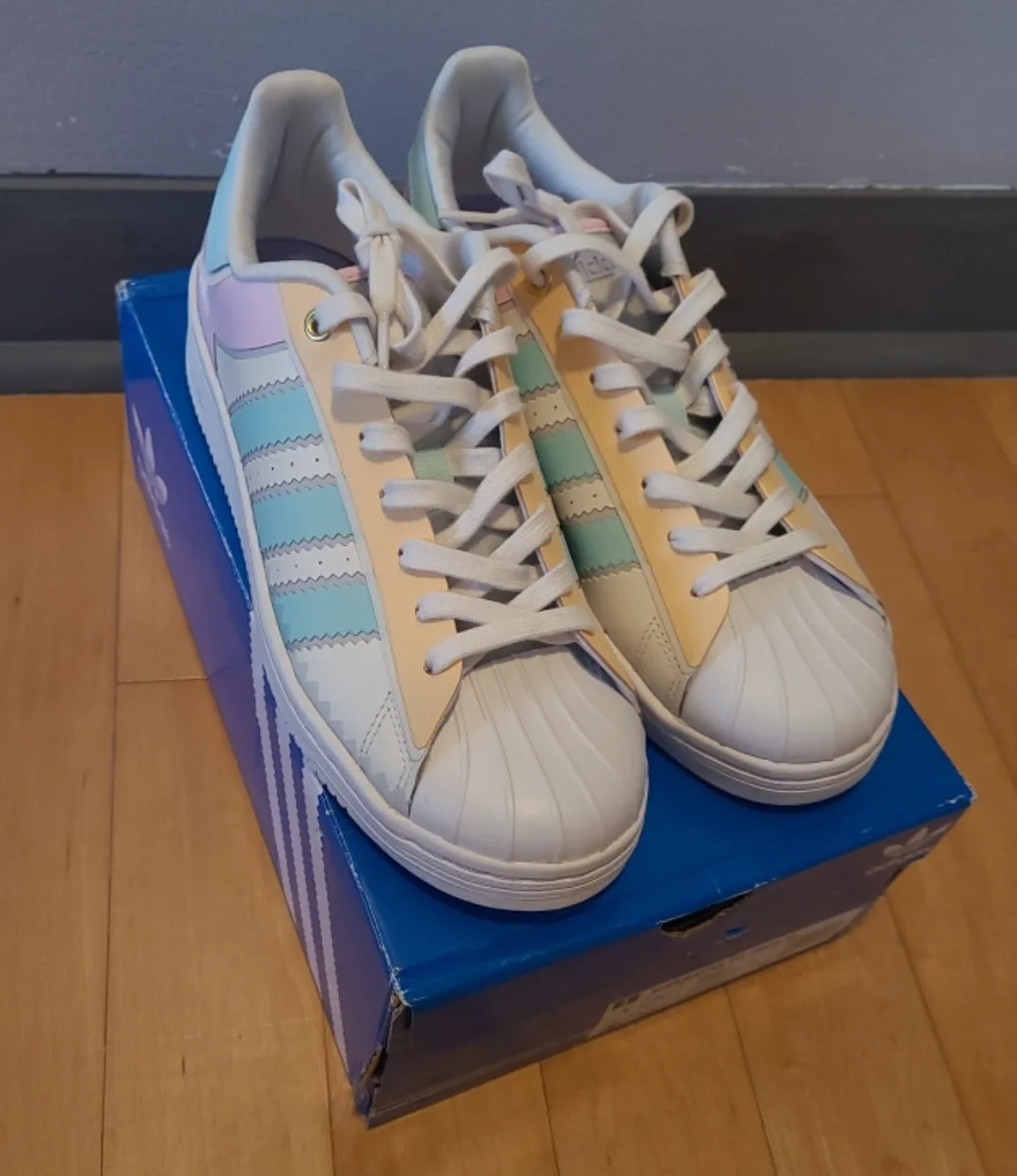Adidas Superstar Women's Shoes - Pastel - Size 9 image indicator(3)