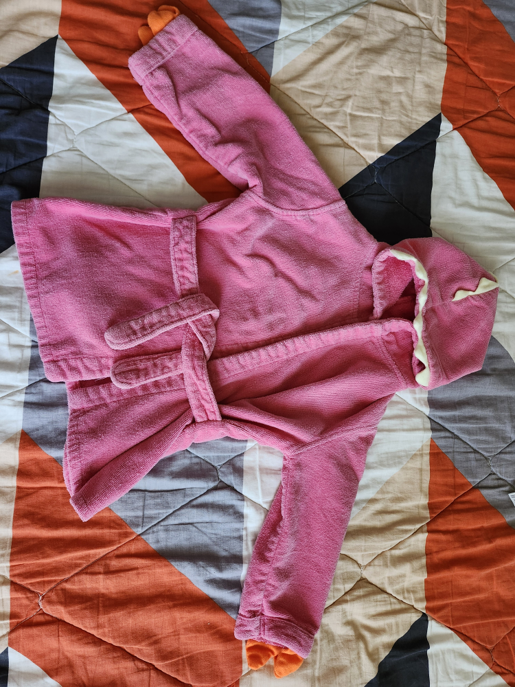 Pink Dinosaur Kids Bathrobe