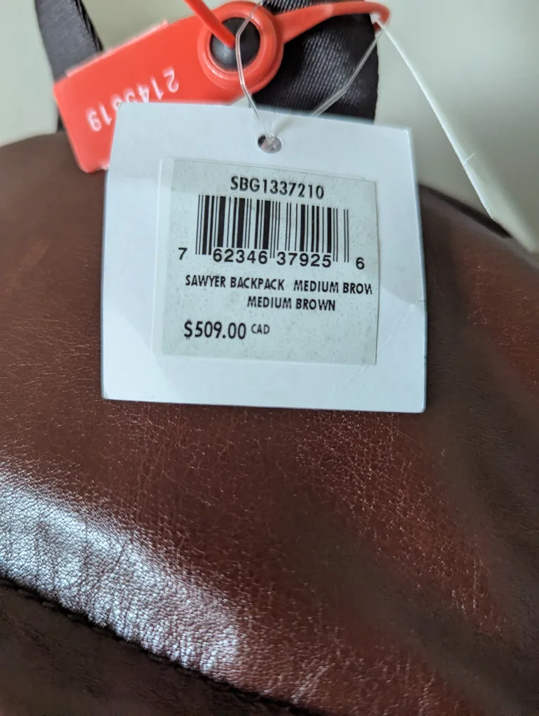 Fossil Brown Leather Backpack - New with Tags image indicator(9)