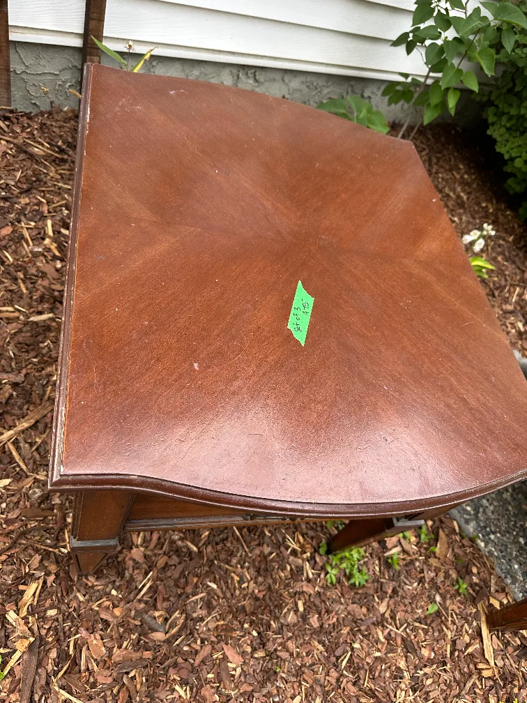 Vintage Brown Wood Coffee & End Tables image indicator(4)