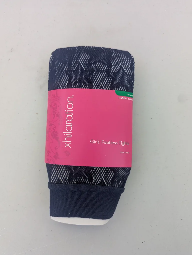Xhilaration Girls' Footless Tights - Size 4-6X thumbnail