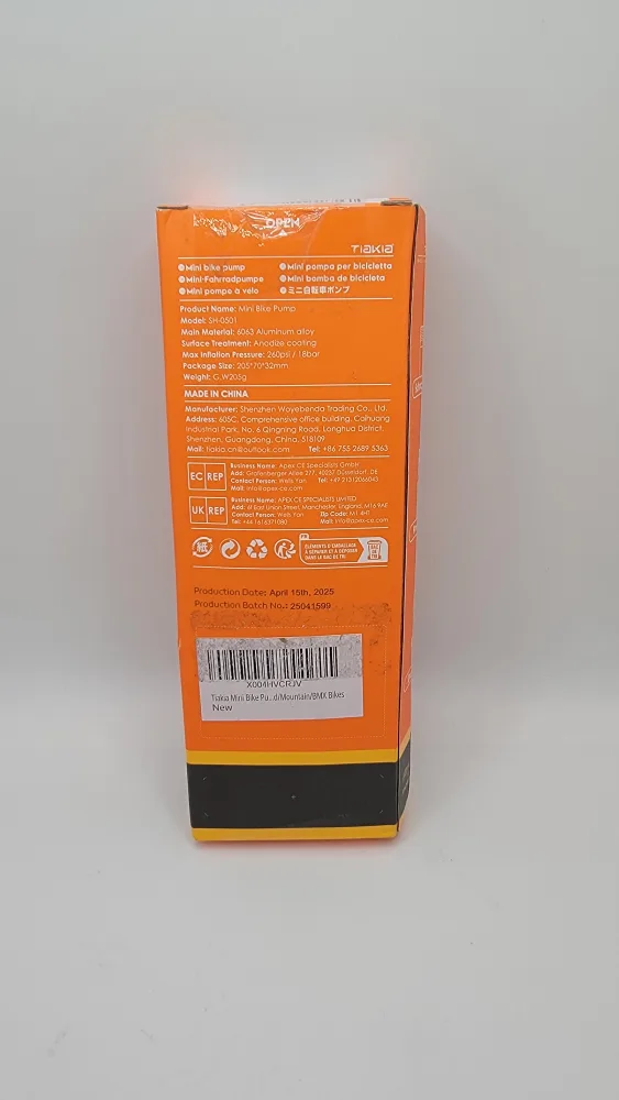 Tiakia Mini Bike Pump – 260 PSI High Pressure image indicator(3)