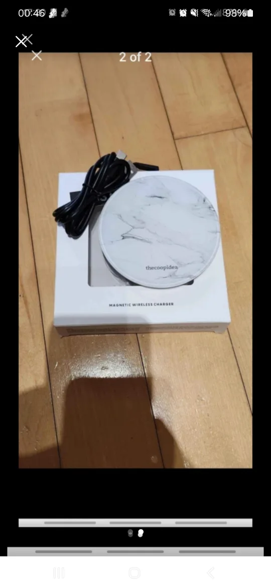 Marble Wireless Charger/ Charging Pad (Brand New With Box) image indicator(2)