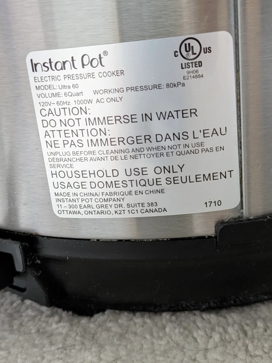 Instant Pot Ultra 60 Electric Pressure Cooker image indicator(5)