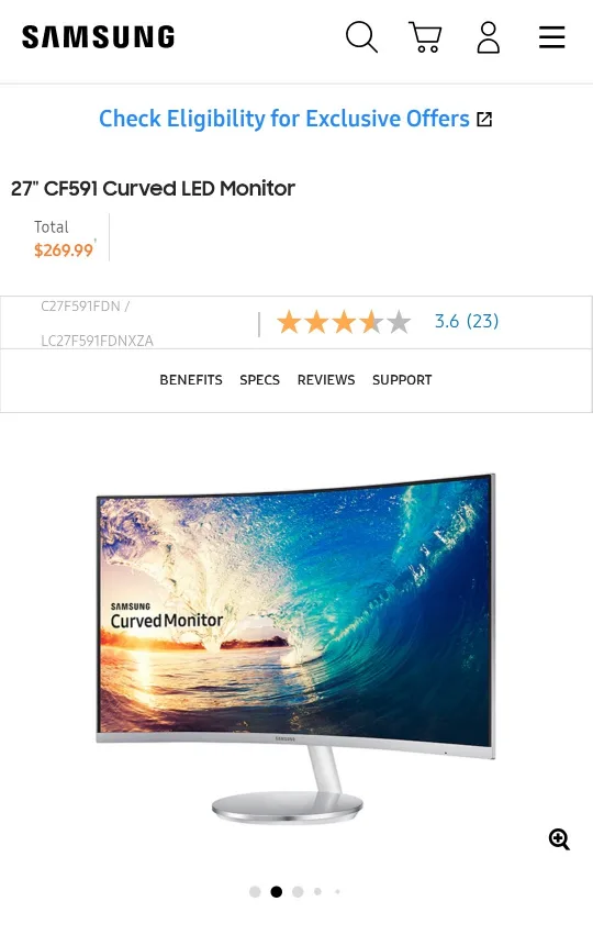 Samsung 27" Curved Monitor LC27F591 image indicator(6)