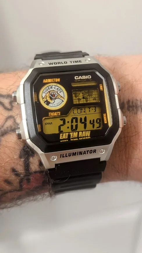 Hamilton Tigercats Casio Watch thumbnail