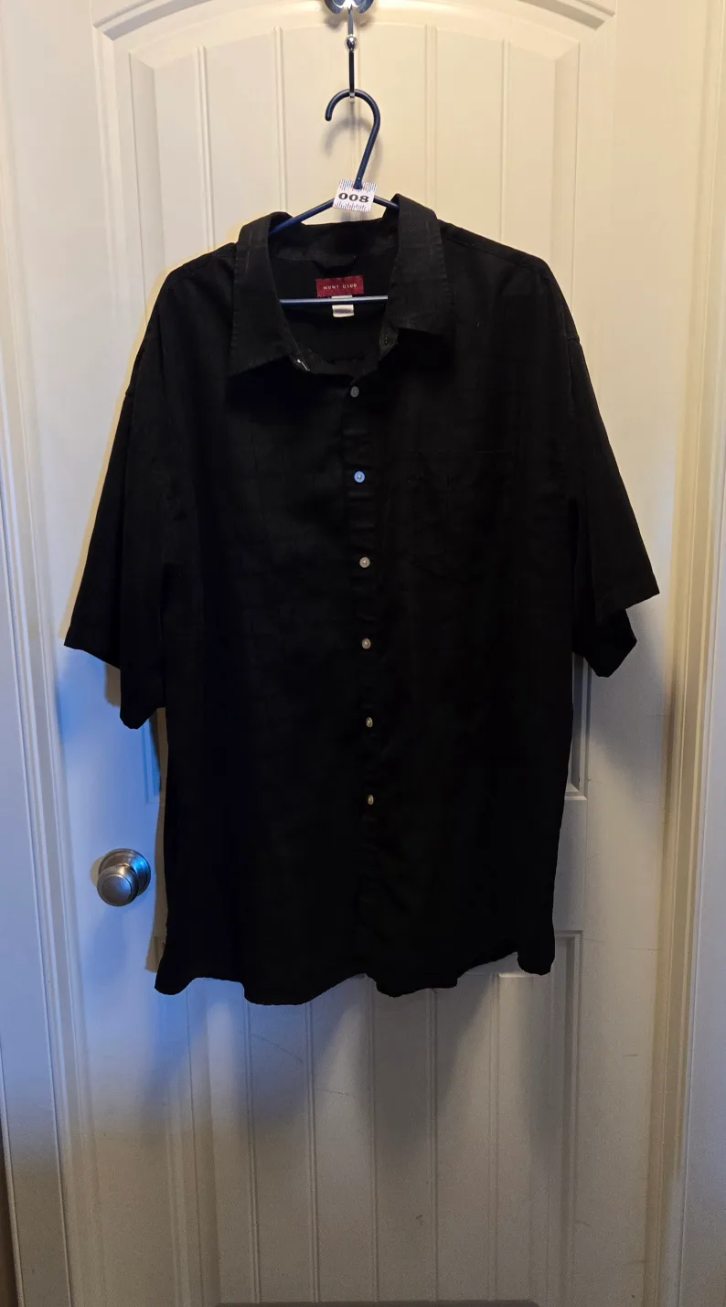 Hunt Club Black Plaid Shirt thumbnail