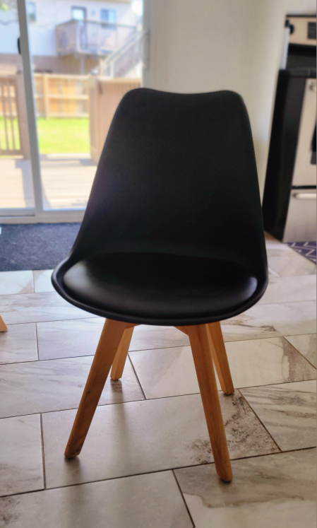 Black Round Dining Table with 4 Chairs - photo 3