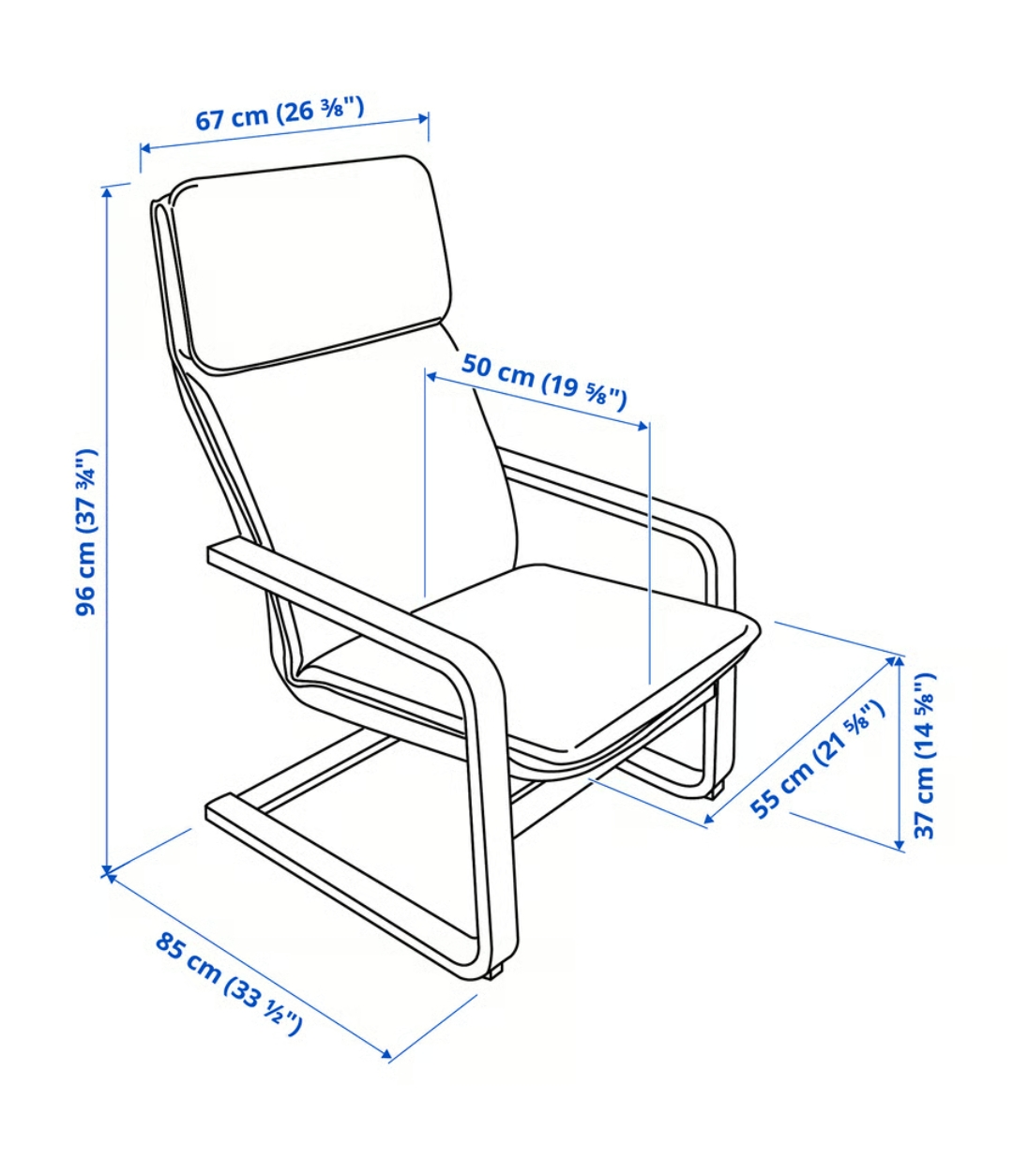 IKEA Poang Rocking Chair - Cream Colour - photo 3