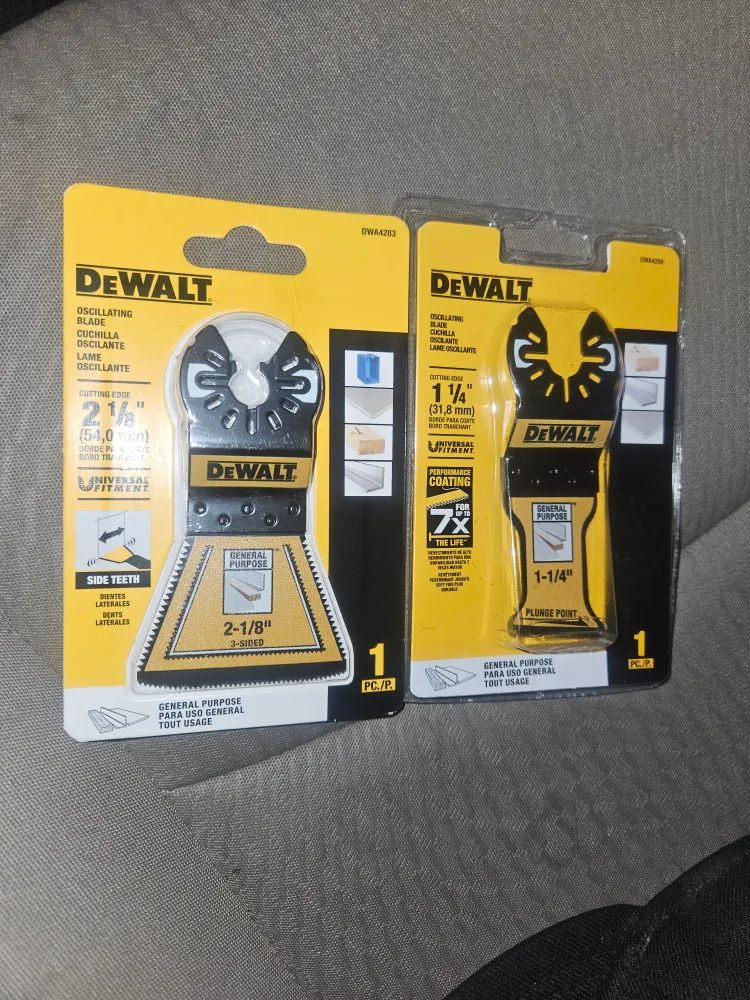 New DeWalt Oscillating Blades - 2-1/8" & 1-1/4" image indicator(2)