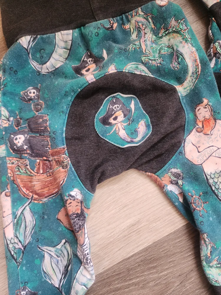 Handmade 3-12m Baby Outfit - Pirate Mermaid Theme thumbnail
