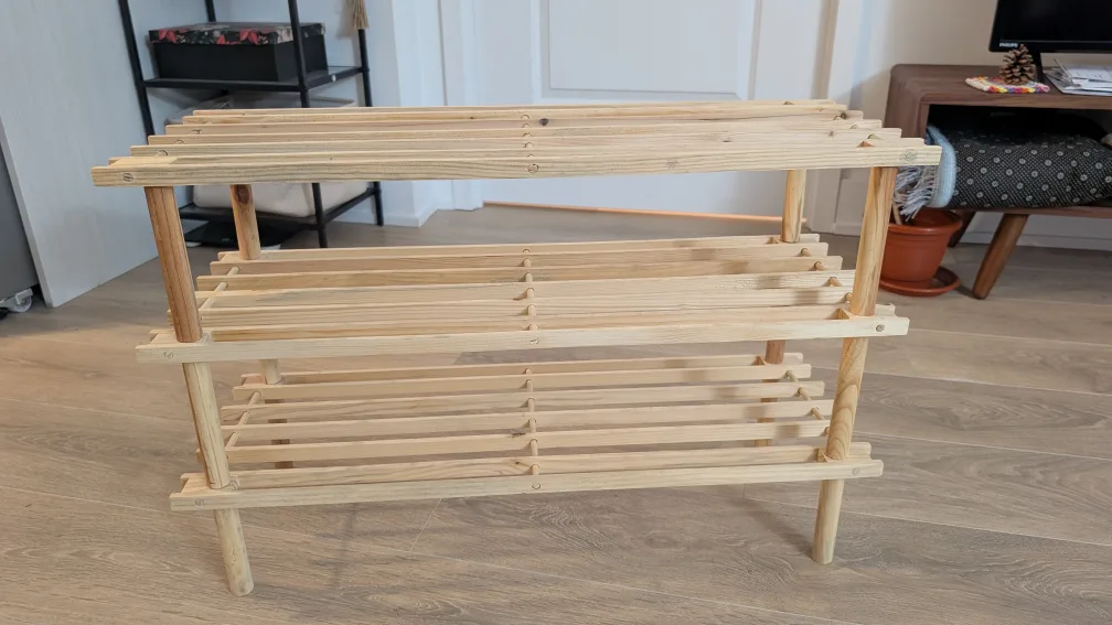 Wooden Shoe Rack - 3 Tier image indicator(2)