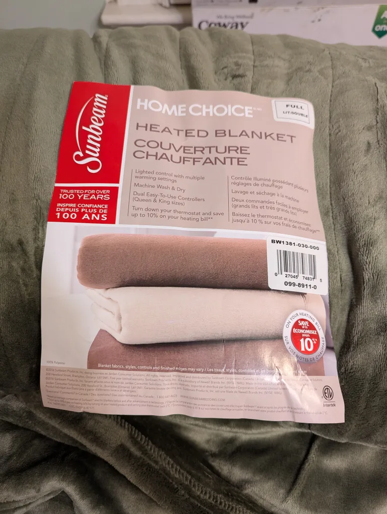 Sunbeam Home Choice Heated Blanket - Full Size thumbnail
