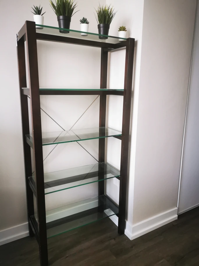 Wooden Shelves with Glass rack - photo 2
