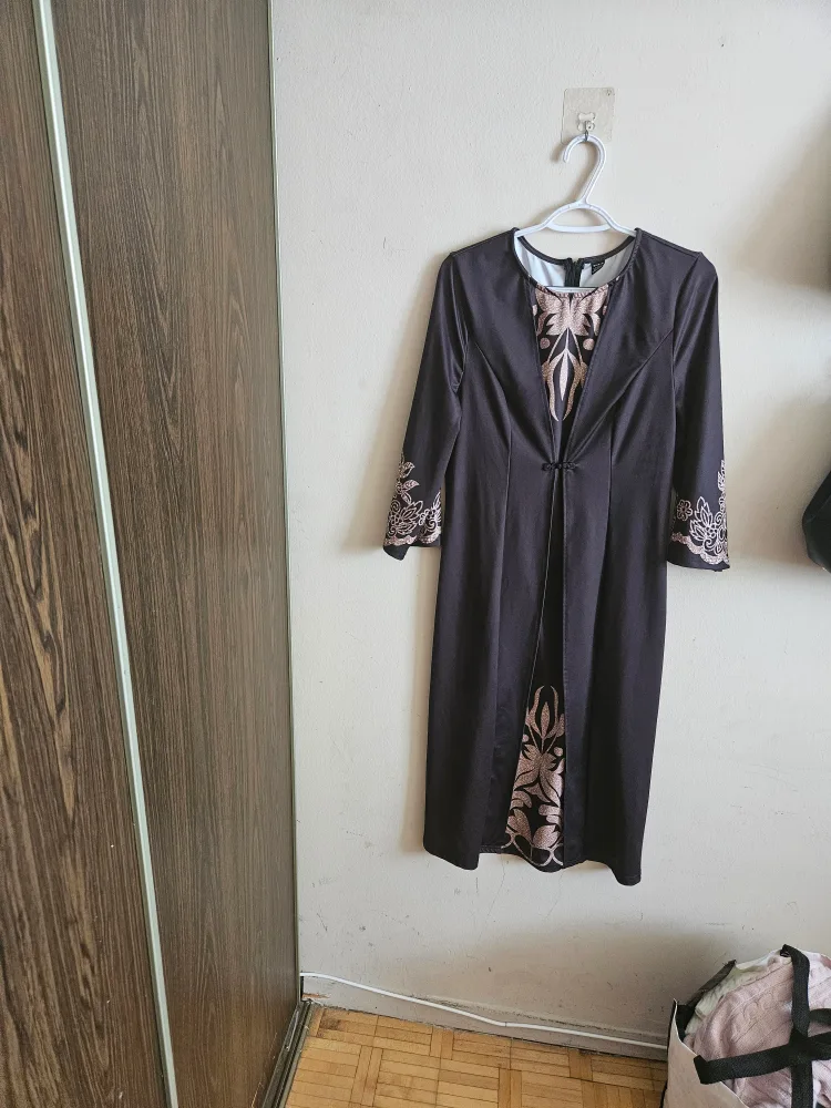 Black Dress with Embroidered Detail thumbnail