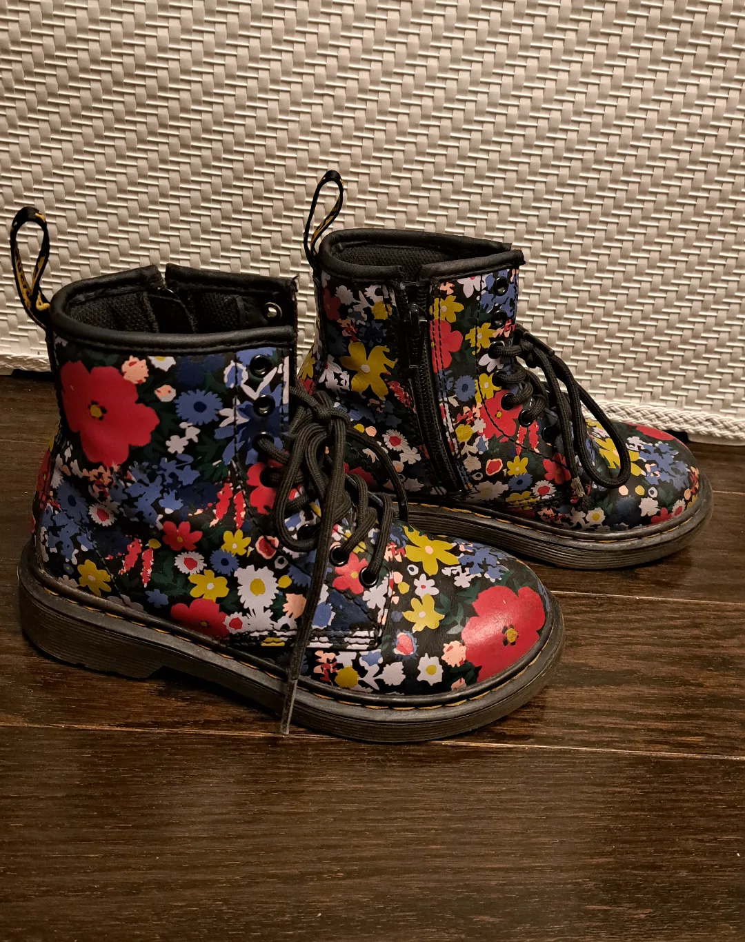 Dr. Martens Floral Print Leather Boots thumbnail