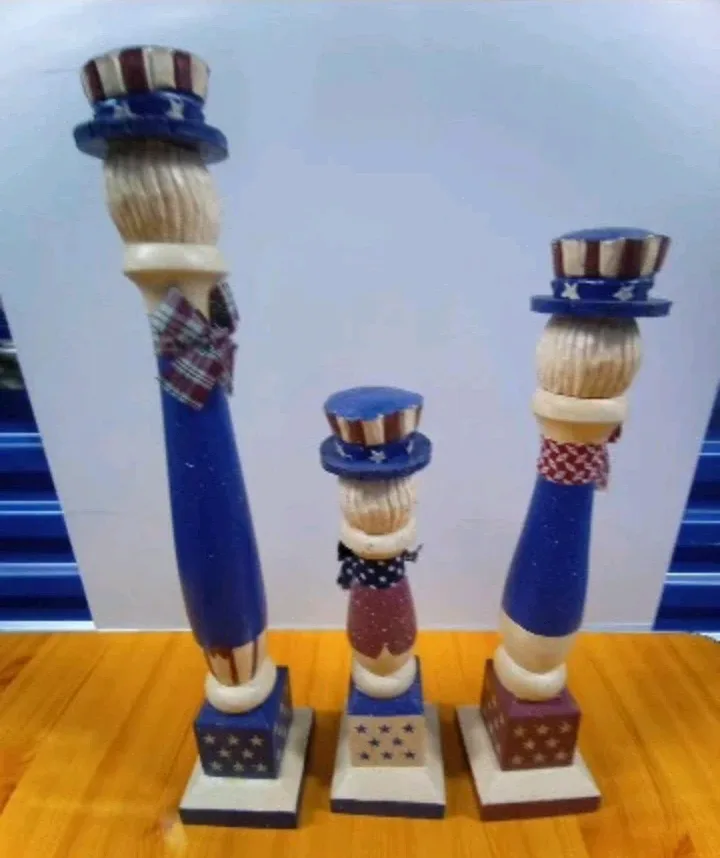 Uncle Sam Wood Statue Set image indicator(5)