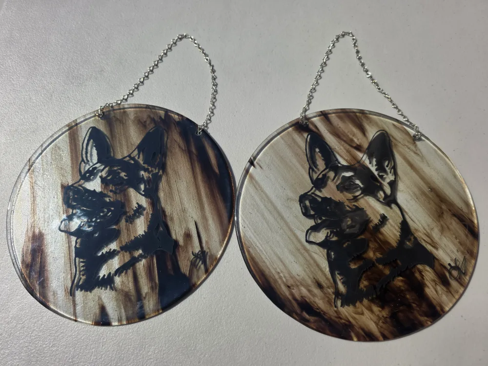 Handmade German Shepherd Dog Sun catcher thumbnail