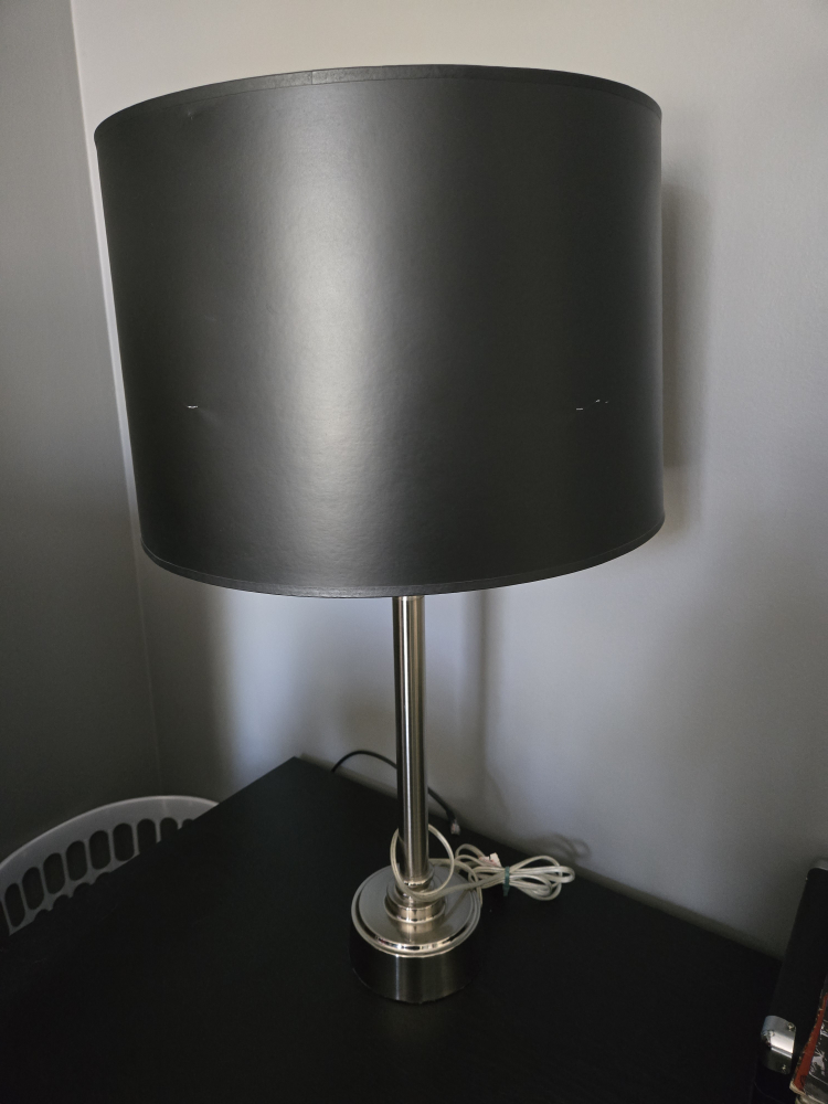 Table Lamp with Black Shade