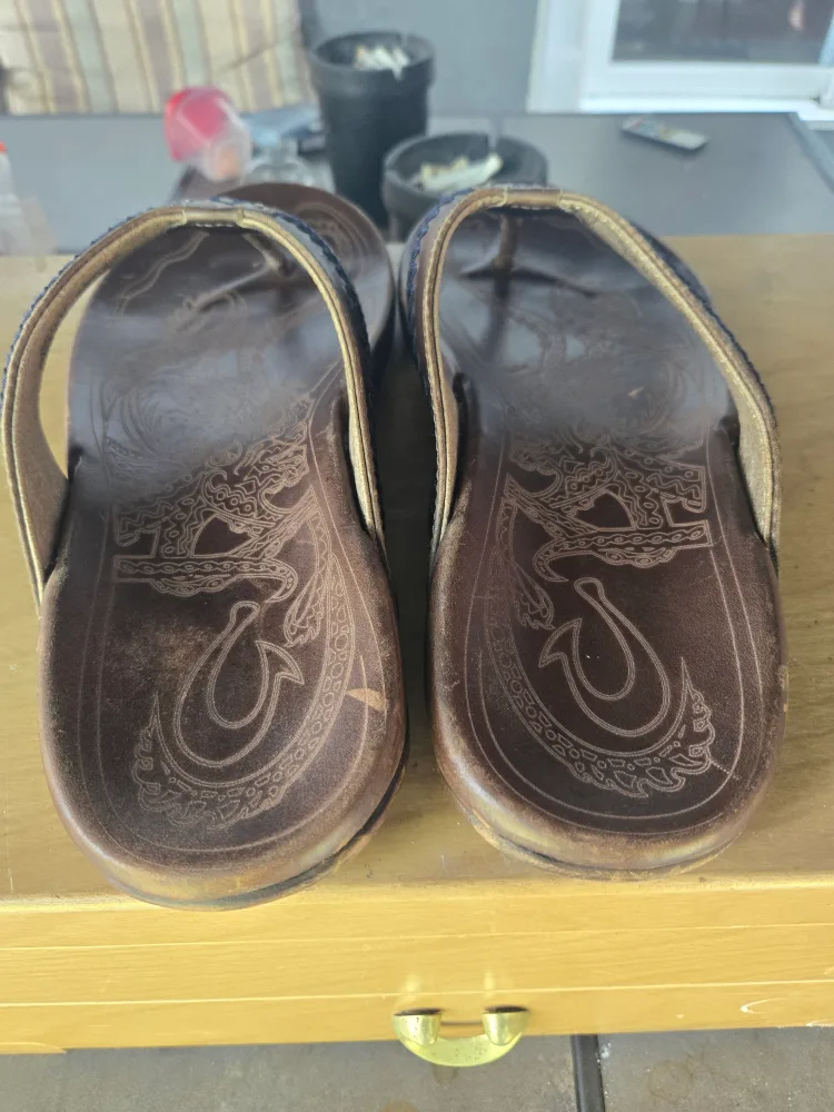 OluKai Ohukai Brown Leather Sandals image indicator(5)