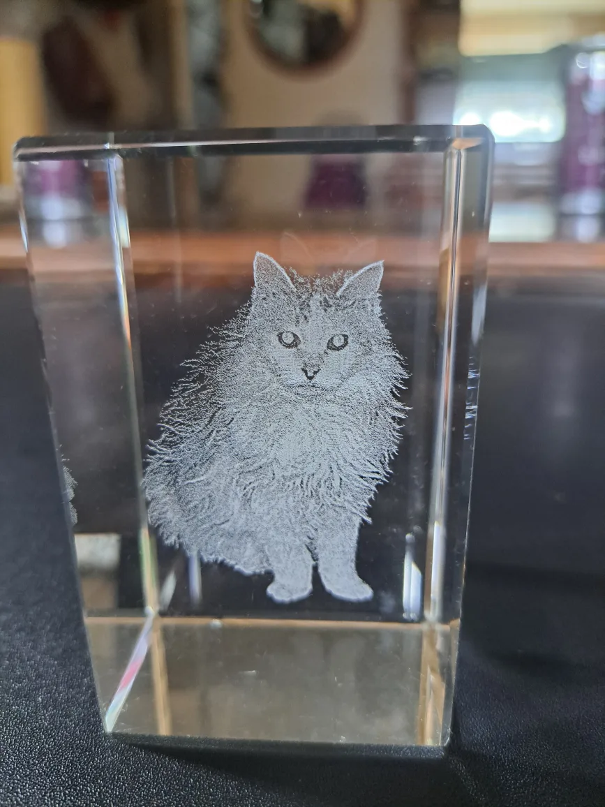 Crystal Cat laser engraving thumbnail
