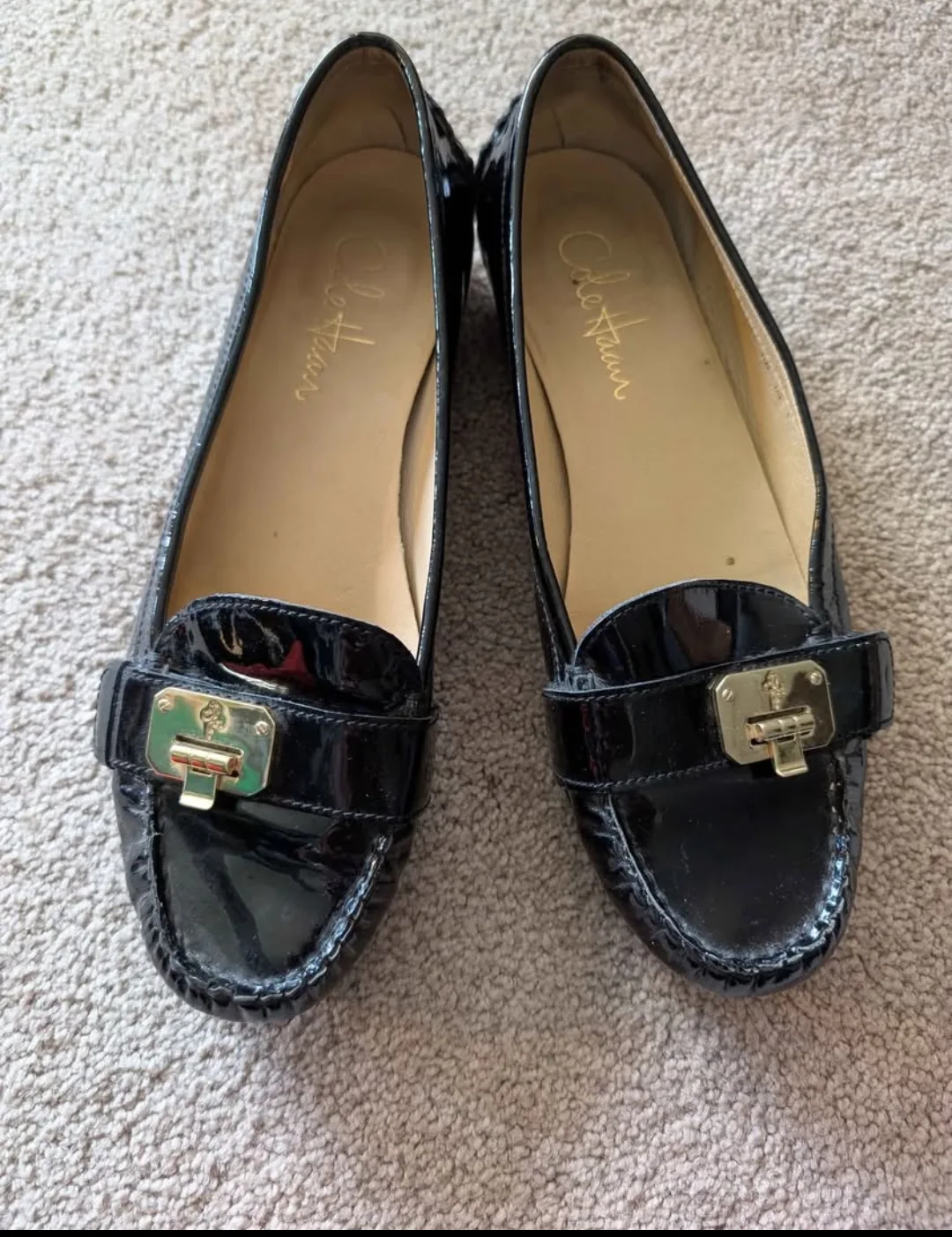 Patten Leather Slip on Shoes thumbnail