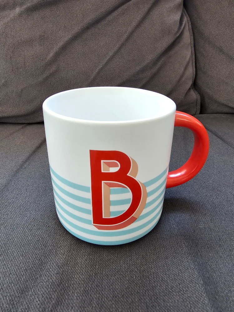 Indigo OUI Monogram "B" Mug 🇨🇦 thumbnail