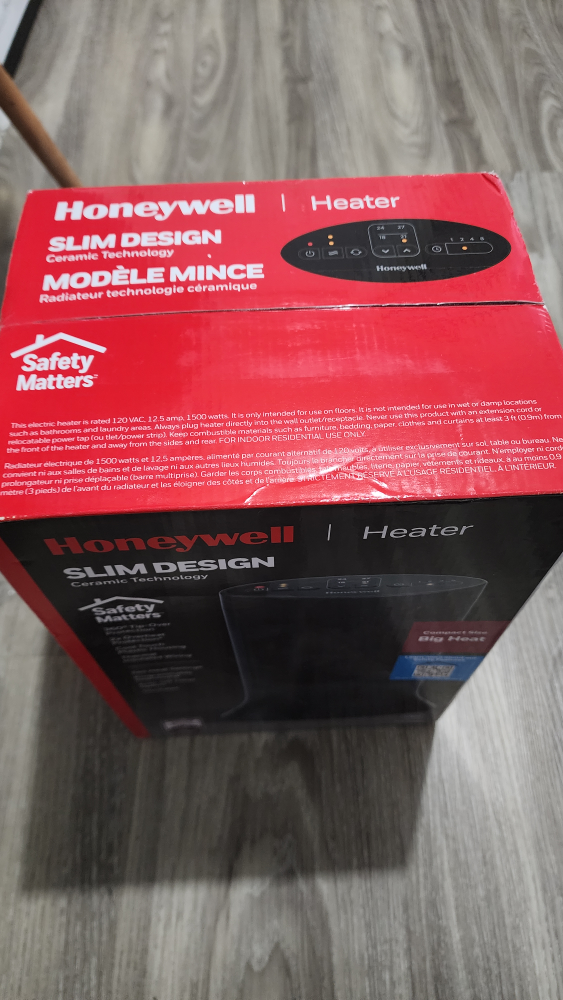 Bnib Honeywell HCE309BC Slim Ceramic Mini-Tower Heater - NEW - photo 3