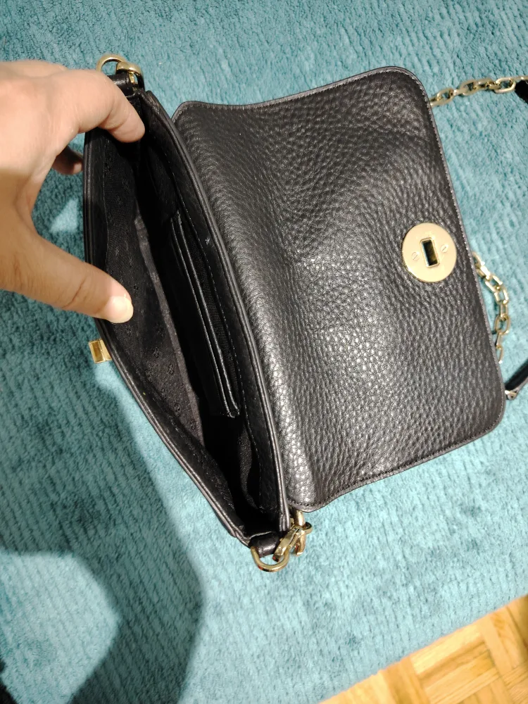 Tory Burch Black Leather Chain Crossbody Bag image indicator(5)