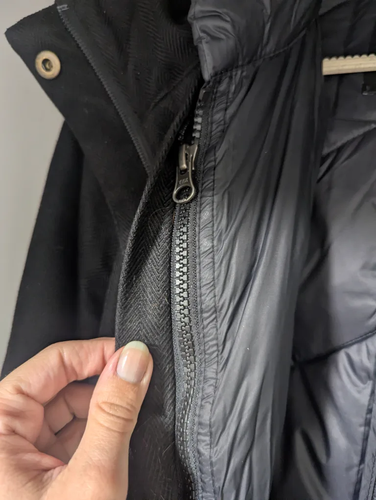 Gotcha Glacier Black Herringbone Coat image indicator(4)