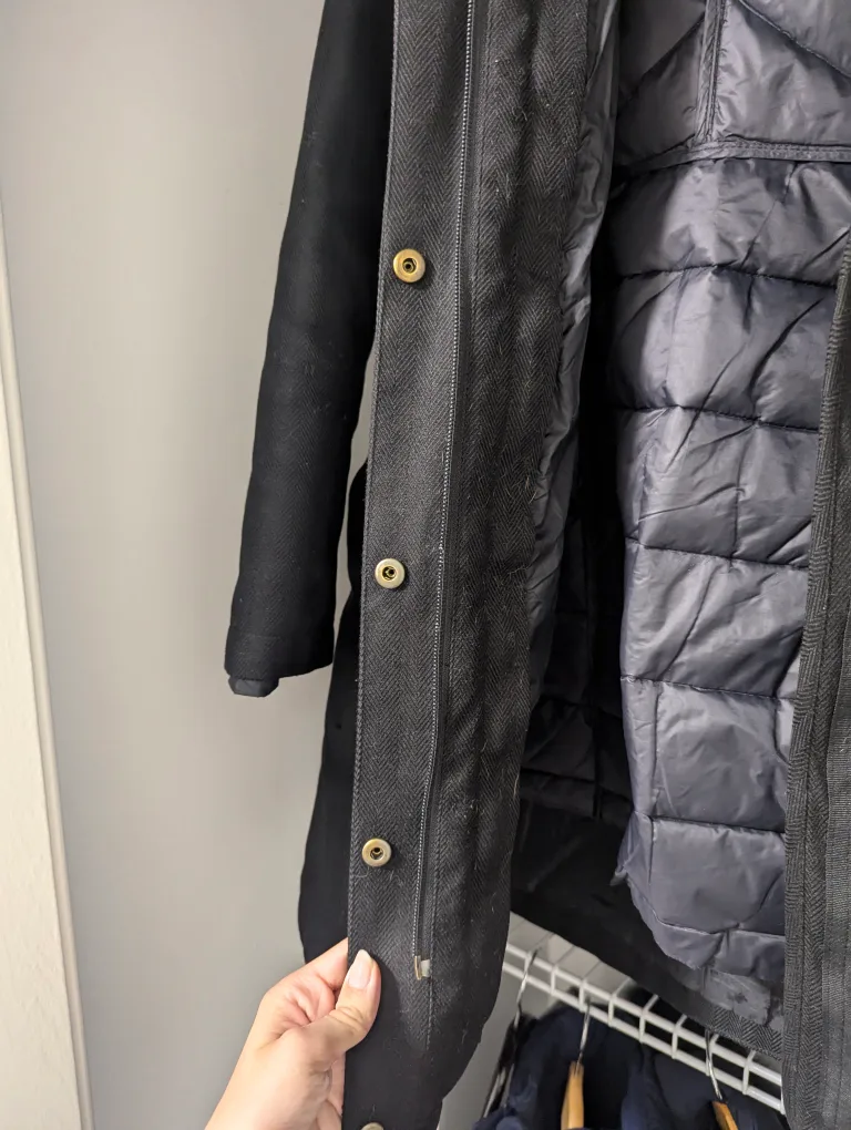 Gotcha Glacier Black Herringbone Coat image indicator(6)